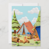 ツインズキャンピングダブルアドベンチャーアワイ誕生日 招待状 (裏面)