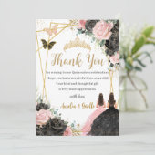 ツインズキンセアニラスウィート16ブラックピンクフローラ サンキューカード (スタンド正面)