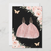 ツインズキンセアニラソフト赤面フローラバラ花 招待状 (裏面)