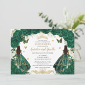 ツインズキンセアニラプリンセスエメラルドグリーンフローラ 招待状 (スタンド正面)