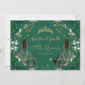 ツインズキンセアニラプリンセスエメラルドグリーンフローラ 招待状 (裏面)