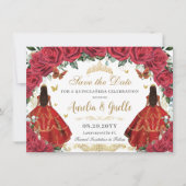 ツインズキンセアニラプリンセスレッドローゼスフローラ金ゴールド セーブザデート (正面)