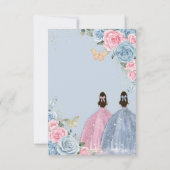 ツインズキンセアニラベビーブルーピンクフローラプリンセス サンキューカード (裏面)