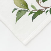 ツインズグロストラッカー水彩フローラ 生まれたばかりの フリースブランケット (角)