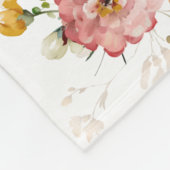 ツインズグロストラッカー水彩フローラ 生まれたばかりの フリースブランケット (角)