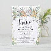 ツインズコアエレガントラスカンガルーサファリベビーシャワー 招待状 (スタンド正面)