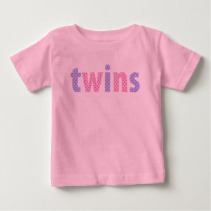 ツインズコレクション – 女子{violet + pink} ベビーTシャツ
