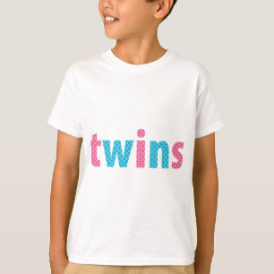 ツインズコレクション – mixed {aqua + pink} tシャツ