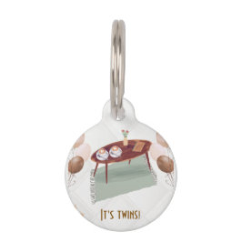 ツインズコーヒーをテーマにしたベビーシャワー ペット ネームタグ