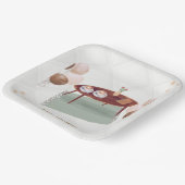 ツインズコーヒーをテーマにしたベビーシャワー ペーパープレート (傾斜あり)