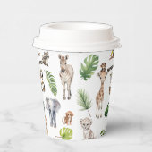 ツインズジャングルサファリ動物2野生の誕生日 紙コップ (右)