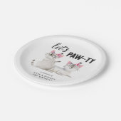 ツインズジョイント誕生日がパウィティキャッツ ペーパープレート (アングル)