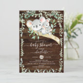 ツインズスウィートコアラベアーベビーベビーベイビーシャワー招待状 招待状 (スタンド正面)