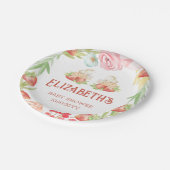 ツインズストロベリースイートベビーシャワー ペーパープレート (アングル)