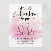 ツインズゾウ発表葉書