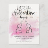 ツインズゾウ発表葉書 案内ポストカード (正面)