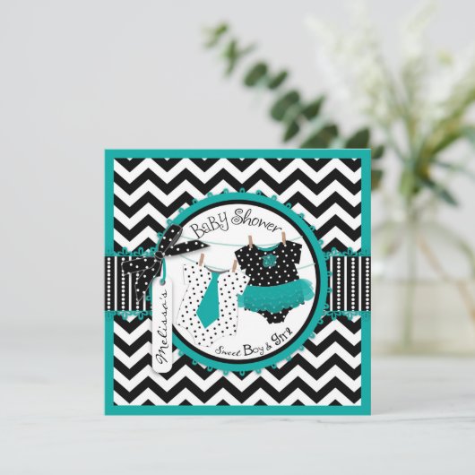 ツインズタイトゥー山形のベビーシャワー 招待状 (スタンド正面)