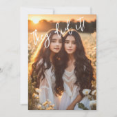 ツインズダブルグラードパーティー写真の発表 招待状 (正面)