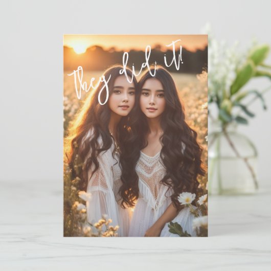 ツインズダブルグラードパーティー写真の発表 招待状 (スタンド正面)