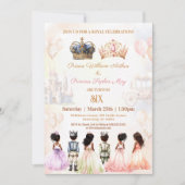 ツインズダークスキンプリンスプリンセスクラウン王室の 招待状 (正面)