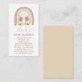 ツインズテディベアとレインボーブックforベビーカード エンクロージャーカード (正面/裏面)