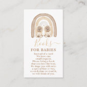 ツインズテディベアとレインボーブックforベビーカード エンクロージャーカード (正面)