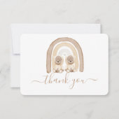 ツインズテディベアアンドレインボーサンキューカード サンキューカード (正面)