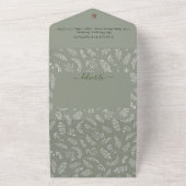 ツインズテディ男女兼用ベアベビーベビーシャワー オールインワン招待状 (外側)