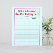 ツインズディノローアルバースデーパーティーゲストリスト (スタンド正面)