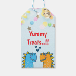 ツインズディノロール誕生日パーティーのお願い ギフトタグ