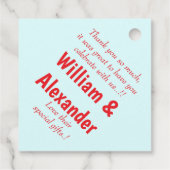 ツインズディノロール誕生日パーティー フェイバータグ (裏面)