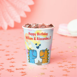ツインズディノロール誕生日パーティー 紙コップ
