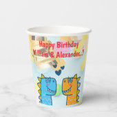 ツインズディノロール誕生日パーティー 紙コップ (裏面)