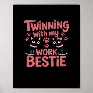 ツインズデイフレンズMatching Twinning Work Bestie Ca ポスター