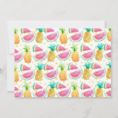 ツインズトゥートゥティフルッティ写真2ndバースデー招待状 招待状 (裏面)