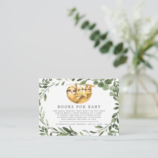 ツインズナスブックスベビー赤ちゃんシャワーカード エンクロージャーカード (スタンド正面)