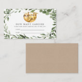 ツインズナスベイビーシャワーいくつキャンディーを推測 エンクロージャーカード (正面/裏面)