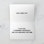 ツインズハムスターのユーモア=あなたの双子になる簡単 カード (内部)