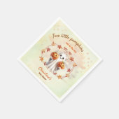 ツインズハロウィンカボチャ幽霊ユニセックスベビーシャワー スタンダードカクテルナプキン (角)