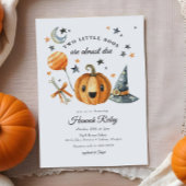 ツインズハロウィーンカボチャ小さなブー赤ちゃんシャワー 招待状