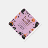 ツインズハロウィーンベビーシャワー スタンダードカクテルナプキン (角)