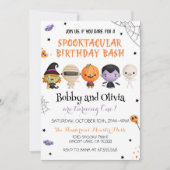 ツインズハロウィーン誕生日スポオクタキュラーバッシュ 招待状 (正面)