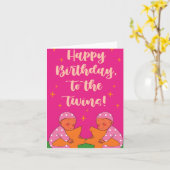 ツインズハートフェルト誕生日カードへ カード (黄色い花)