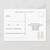 ツインズバニーフローラベビーシャワーsvpはがき インビテーションポストカード (裏面)