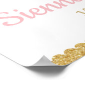 ツインズバニーラビットツインガールズ1stバースデーウェルカム ポスター (角)