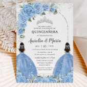 ツインズバハマブルーフローラドレスシルバーキンセアニラ 招待状