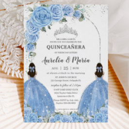 ツインズバハマブルーフローラドレスシルバーキンセアニラ 招待状