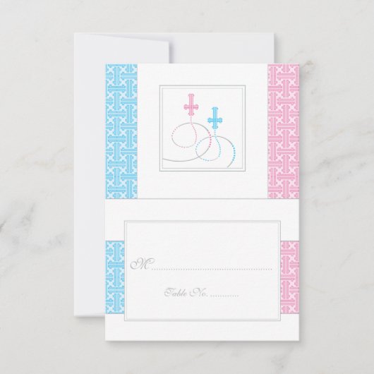 ツインズバプティステーブル座席表 | 折り畳み 招待状 (正面)