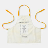 ツインズバプテスオンイエロー2クロスパーソナライズされた エプロン (正面)