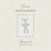 ツインズバプテスオンイエロー2クロスパーソナライズされた シール (正面)